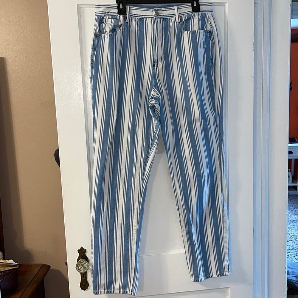 Stripped Mom Jean